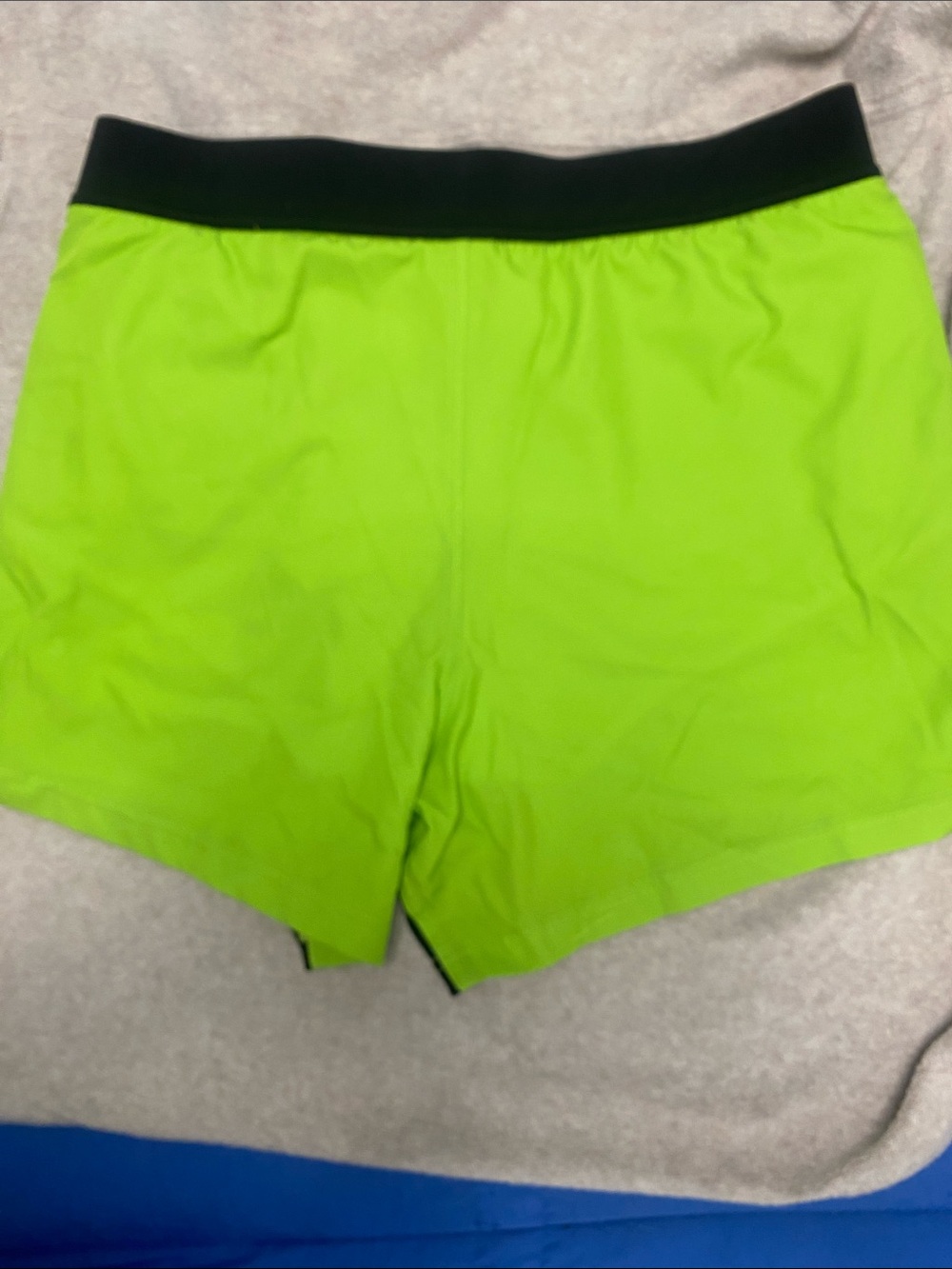 Men's Tachuntfish Athletic Shorts - Lime Green with Black Waistband medium - Picture 5 of 5